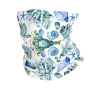 Cubrebocas con estampado de cangrejo y caracola, bufanda para clima frío, bufanda a prueba de viento, calentador de cuello de invierno para hombres y mujeres