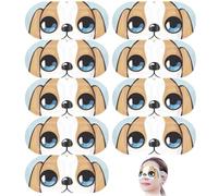 Cubrebocas para dormir con humectante profesional de dibujos animados para el estrés, 10 almohadillas desechables de autocalentamiento para ojos
