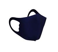 Cubrebocas reutilizable y lavable para niños, de seda de hielo, de algodón, transpirable, protección contra la contaminación, color azul marino, 1 unidad