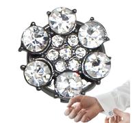 Cubrebotones Diamantes Imitación | 1* Pcs Estilo Elegante Brillante | 1,5 Cm Botones Lujo Decorativos | Clips Desmontables En Forma De Flor, Accesorio Ideal Para Camisas, Trajes Y Ropa Fiesta