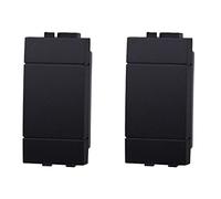 Cubrebotones falso Polo 1P 1 módulo/plazo, compatible con Bticino Living Light (2, negro)