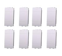 Cubrebotones falso Polo 1P 1 módulo/plazo, compatible con Bticino Living Light (8, blanco)