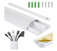 Cubrecables organización cables aluminio blanco Maclean MC-814 W