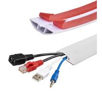Cubrecables para Suelo | Autoadhesivo | Protección Flexible para Cables de alargadores y Cables de Suelo | para Oficina y Almacén
