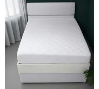 Cubrecolchón acolchado hasta las esquinas, 30 cm con muelles elásticos en todos los lados - Microfibra transpirable para cama de matrimonio, individual y plaza media, fabricado en Italia, fijación