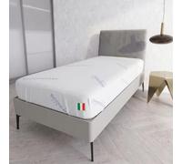 Cubrecolchón con Fibra di BIOCERAMICA Cama de Plaza y Media 120 x 200 cm - Made in Italy - Protector de Colchón con Elástico Perimetral - Lavable
