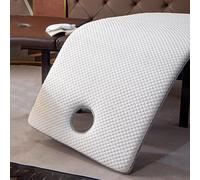 Cubrecolchón de 6 cm de grosor con agujero para respirar, relleno de colchón de mesa de spa, bandas elásticas, accesorios de protección, 70 x 185 cm, cómoda espuma blanca para salones de belleza