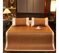 Cubrecolchón de bambú refrescante, portátil y plegable, diseño de ratán transpirable, ropa de cama ecológica para camas individuales, matrimoniales y queen, perfecto para noches calurosas de verano