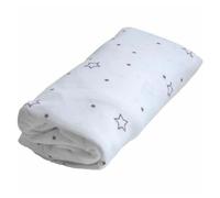 poyetmotte impermeable sábana bajera, 60 x 120 cm, gris estrellas