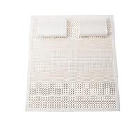 Cubrecolchón de espuma viscoelástica, 10 cm de grosor, diseño de celosía hipoalergénico, tamaño Queen 135 x 200 cm, perfecto para mayor comodidad y apoyo, marca Sopsso