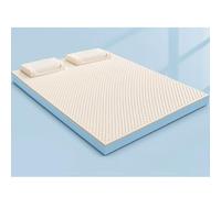 Cubrecolchón de espuma viscoelástica de látex natural y gel para un sueño reparador, aislamiento de movimiento, soporte conforme, hipoalergénico (150 x 200 x 7 cm)