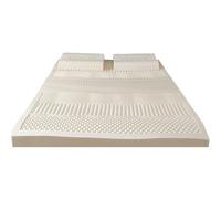 Cubrecolchón de látex 100 % natural, tatami de rebote lento de 2 pulgadas, comodidad ecológica, funda interior, perfecta para camas de 80 x 210 cm, mejora la calidad del sueño