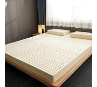 Cubrecolchón de látex 100% natural, transpirable, cómodo, duradero, 10 cm de grosor, 135 x 190 cm, no se pliega, solución ecológica para dormir