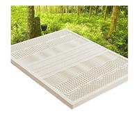 Cubrecolchón de látex con 7 zonas de apoyo, ventilación transpirable de panal, comodidad suave para aliviar el dolor de espalda, 7,5 cm