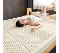 Cubrecolchón de látex, espuma viscoelástica, látex natural, ventilación de panal, resistente a la compresión, ideal para dormitorio, masaje, 180 x 200 cm