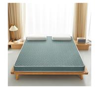 Cubrecolchón de látex natural con palma de coco, soporte de 7 zonas, ecológico, suave y firme, cómodo, transpirable, color gris (120 x 190 x 5 cm), perfecto para un mejor sueño