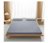 Cubrecolchón de látex natural con palma de coco - Soporte de 7 zonas, ecológico, suave y firme, transpirable (gris, 120 x 190 x 5 cm) - Perfecto para un mejor sueño