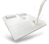 Cubrecolchón de látex natural de 2,5 cm, soporte suave y sensible, perfecto para el hogar y el dormitorio, 200 x 220 cm, mejora la comodidad y la calidad del sueño.