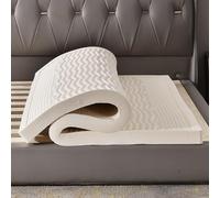 Cubrecolchón de látex Natural de 7 Zonas, tapizado de Tatami Plegable de Rebote Lento con Funda, 10 cm, 135 x 190 cm.