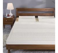 Cubrecolchón de látex natural, firme y duradero, alternativa de espuma viscoelástica, tamaño individual, 150 x 200 cm