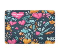 Cubrecolchón extra grande reutilizable para niños, impermeable, lavable, a prueba de fugas, de secado rápido, para bebés, niños y niñas, 52 x 34 pulgadas, hojas florales, corazones y corazones felices