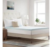 Cubrecolchón King de 2 pulgadas de espuma viscoelástica con infusión de gel, certificado CertiPUR US, mejora la calidad del sueño con alivio de presión y regulación de temperatura, tamaño King