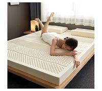 Cubrecolchón Queen de 7 zonas de látex 100% natural para alivio de presión, suave, calidad de hotel, 7,5 cm de grosor, 180 x 190 cm, solución cómoda