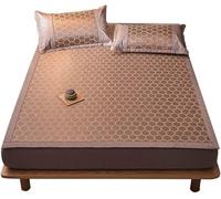 Cubrecolchón refrescante de bambú, diseño hexagonal para dormitorio y dormitorio de verano, ideal para un sueño cómodo, solución de cama transpirable y ecológica