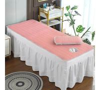 Cubrecolchón Refrescante Para Mesa De Masaje Acolchado De Cama De Spa Con Orificio Para Respirar Emulsión Funda De Cama Para Terapia De Belleza Antideslizante,Rosado,185 * 70cm
