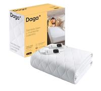 Cubrecolchón térmico matrimonial 195x165 cm Daga Intellisense, Esquinas elásticas, 6 Niveles y mandos Dobles, Tejido Oeko-Tex antialérgico, Temporizador 1/3/9 h, Electro Block, Lavable a 30 °C