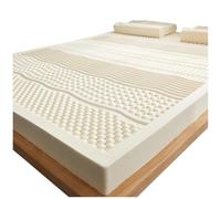 Cubrecolchón transpirable de látex natural y espuma viscoelástica de 7,5 cm de grosor, cómodo y duradero, se adapta a camas de 200 cm x 220 cm, diseño que no se pliega para una máxima calidad de sueño