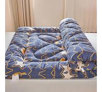 Cubrecolchones matrimoniales de 2 pulgadas de grosor con relleno de algodón para cama individual, Queen, King, cubrecolchón suave ventilado para sofá cama, caravana, caravana (C, King, 180 x 200 cm)