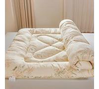 Cubrecolchones matrimoniales de 2 pulgadas de grosor con relleno de algodón para cama individual, Queen, King, cubrecolchón suave ventilado para sofá cama, caravana, caravana (F,KING-180 x 200 cm)