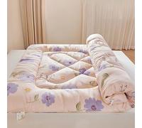 Cubrecolchones matrimoniales de 2 pulgadas de grosor con relleno de algodón para cama individual, Queen, King, cubrecolchón suave ventilado para sofá cama, caravana, caravana (B, CA King, 200 x 220 cm