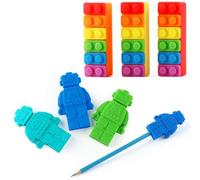 Cubrelápices sensoriales masticables para niños autistas, adolescentes y adultos, 6 paquetes de fundas masticables sensoriales de silicona de grado alimenticio para autismo, TDAH, SPD, ansiedad