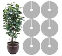 Cubremacetas para Plantas | Protector de Sustrato para Macetas,6 Piezas de Rejilla Recortable para Cubrir Macetas en Interior, Jardinería, Invernadero, Exterior y Jardín