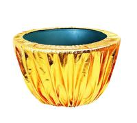 Cubremacetas Reutilizable - Envoltura Transpirable De Tela Dorada | Manga Elástica Decorativa Para Plantas En Macetero | Paño Estampado En Caliente, Multipropósito Para Bodas, , Festivales, Int
