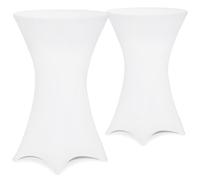 Cubremesa de bar set de 2 blanco 70cm diámetro