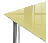 Cubremueble de Vidrio 120x80 cm | Estampado Decorativo | mostaza clara | para Mesa de Comedor, Salón y Oficina | Vidrio Templado | Restyling de Muebles | Bordes Pulidos