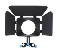 Cubreobjetivos Camshade para de rodillo riel 15mm Follow Focus Rig Cage Movie Kit cine altura ajustable hasta 45mm compuerta establo lateral diseño desmontable ligero cámara DSLR videocámara grabadora