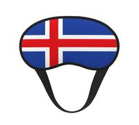 Cubreojos ajustable con estampado de bandera de Islandia para dormir, cómodo, sin presión y transpirable