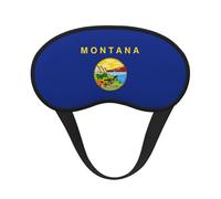 Cubreojos ajustable con estampado de bandera del estado de Montana para dormir, cómodo, sin presión y transpirable