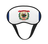 Cubreojos ajustable con estampado de bandera del estado de Virginia Occidental para dormir, cómodo, sin presión y transpirable