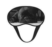 Cubreojos ajustable con estampado de bulldog francés para dormir, cómodo, sin presión y transpirable