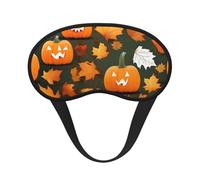 Cubreojos ajustable con estampado de calabaza para dormir, cómodo, sin presión y transpirable