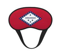 Cubreojos ajustable con estampado de la bandera del estado de Arkansas para dormir, cómodo, sin presión y transpirable