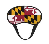 Cubreojos ajustable con estampado de la bandera del estado de Maryland para dormir, cómodo, sin presión y transpirable