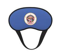 Cubreojos ajustable con estampado de la bandera del estado de Minnesota para dormir, cómodo, sin presión y transpirable