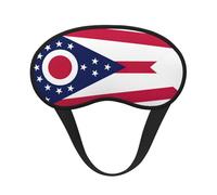 Cubreojos ajustable con estampado de la bandera del estado de Ohio para dormir, cómodo, sin presión y transpirable