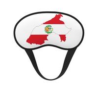 Cubreojos ajustable con estampado de mapa de la bandera de Perú para dormir, cómodo, sin presión y transpirable